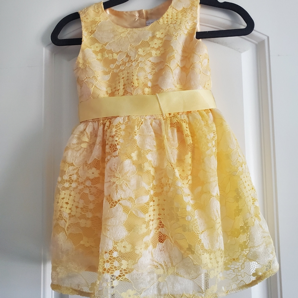 Flower girl yellow dress